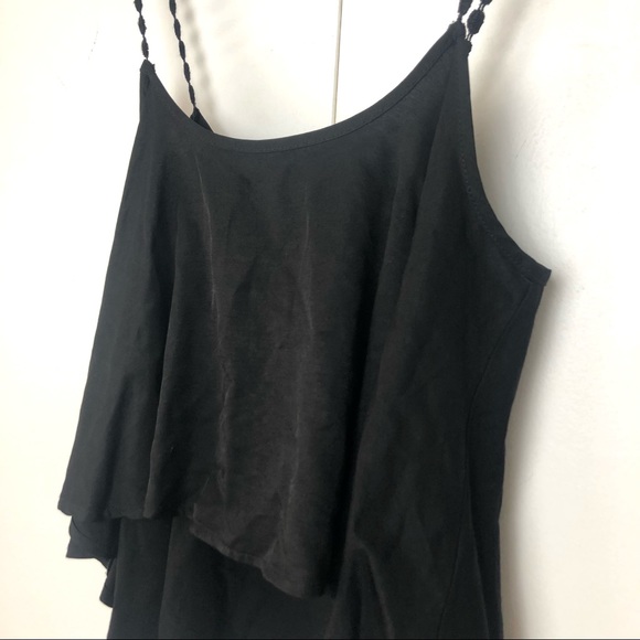 For Love & Lemons Black Embroidered Strap Cami Top - Picture 3 of 8